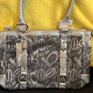 Gray Patterned Shoulder laptop  Bag